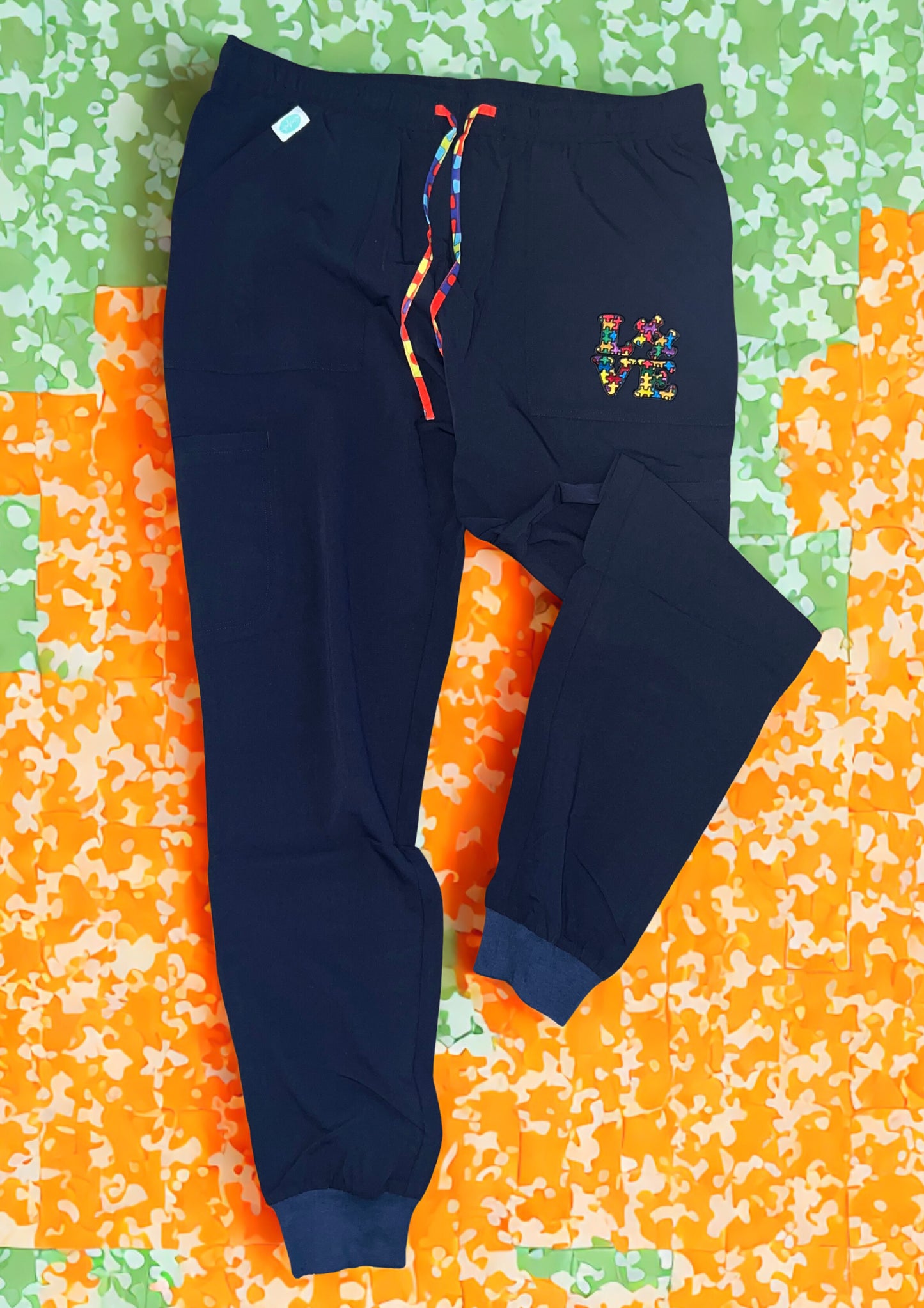 Autism Awareness Navy Joggers